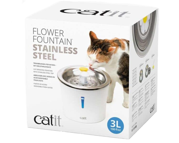 Cat It Fuente de Agua | Acero Inoxidable