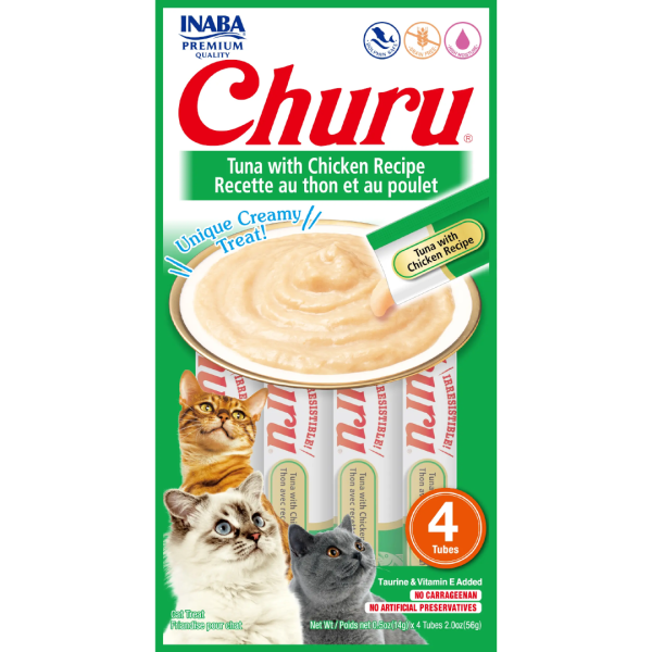 Churu Verde - Tuna y Pollo | 4 Tubos