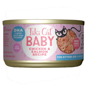 Tiki Baby Wet Food Chicken Salmon 2.4 OZ Lata